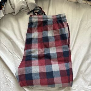 Plaid Lounge Pants in Red and Blue